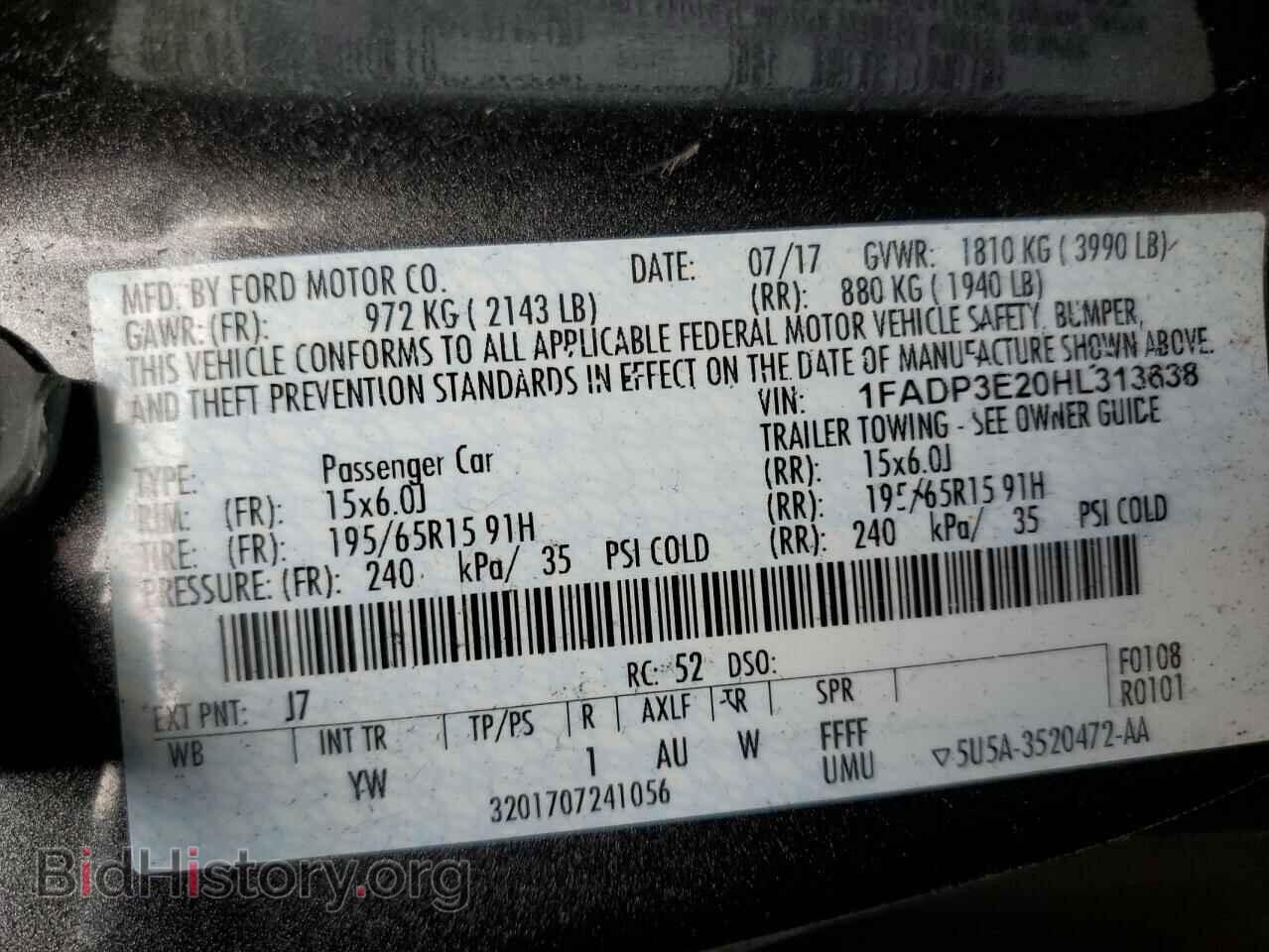 2017 FORD FOCUS - VIN: 1FADP3E20HL313638 - Фото 10