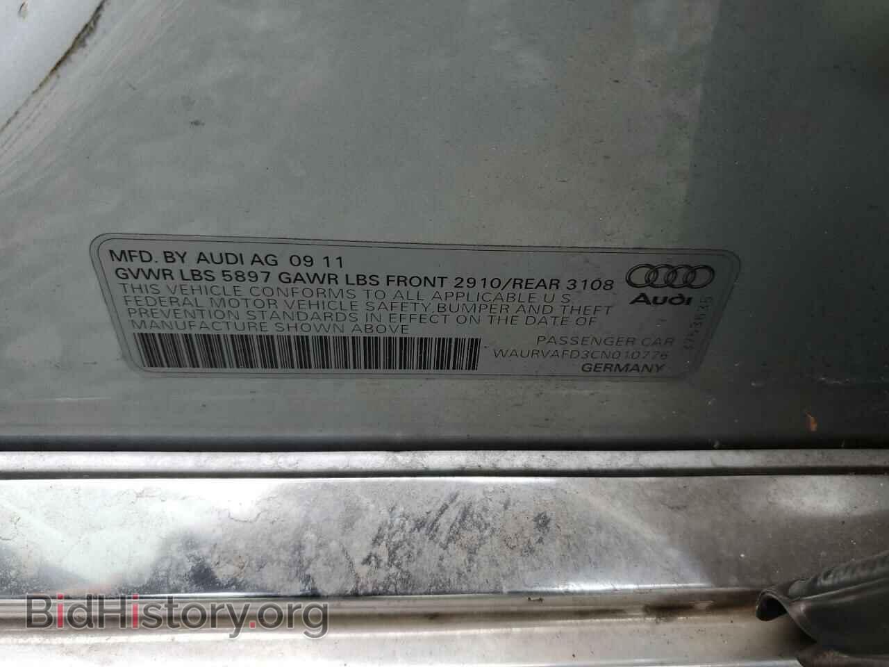 2012 AUDI A8 - VIN: WAURVAFD3CN010776 - Photo 12