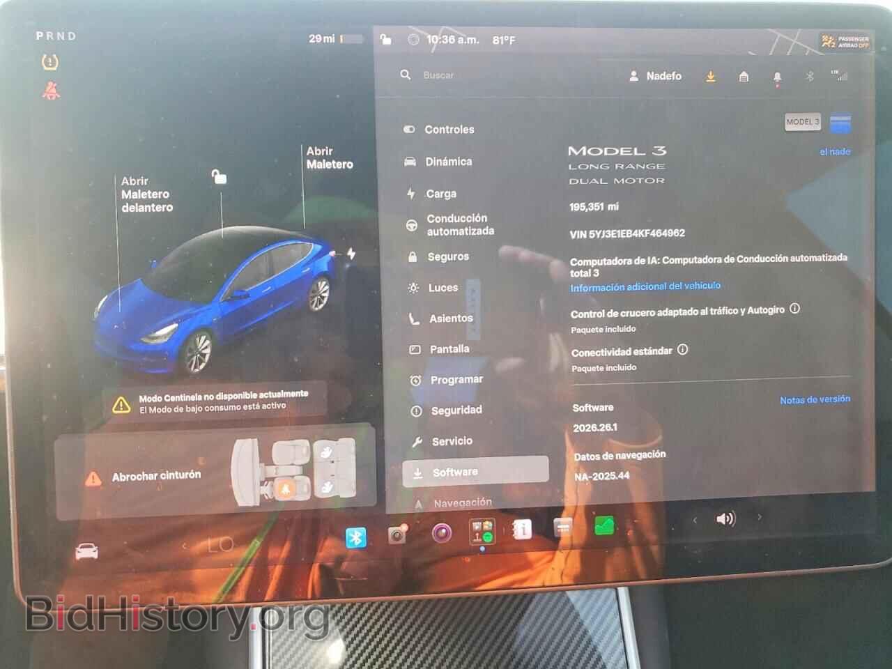2019 TESLA MODEL 3 - VIN: 5YJ3E1EB4KF464962 - Фото 9
