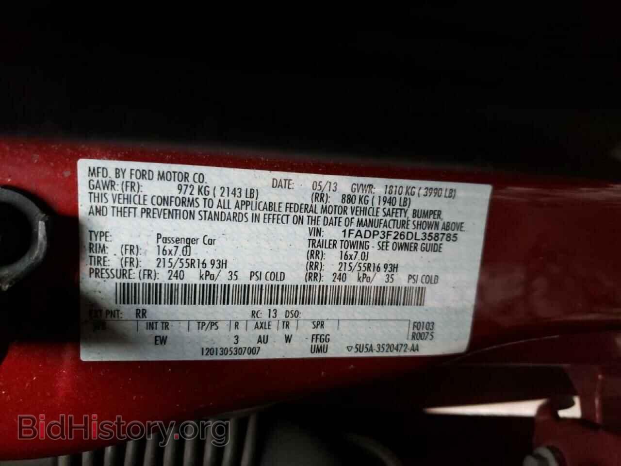 2013 FORD FOCUS - VIN: 1FADP3F26DL358785 - Photo 10