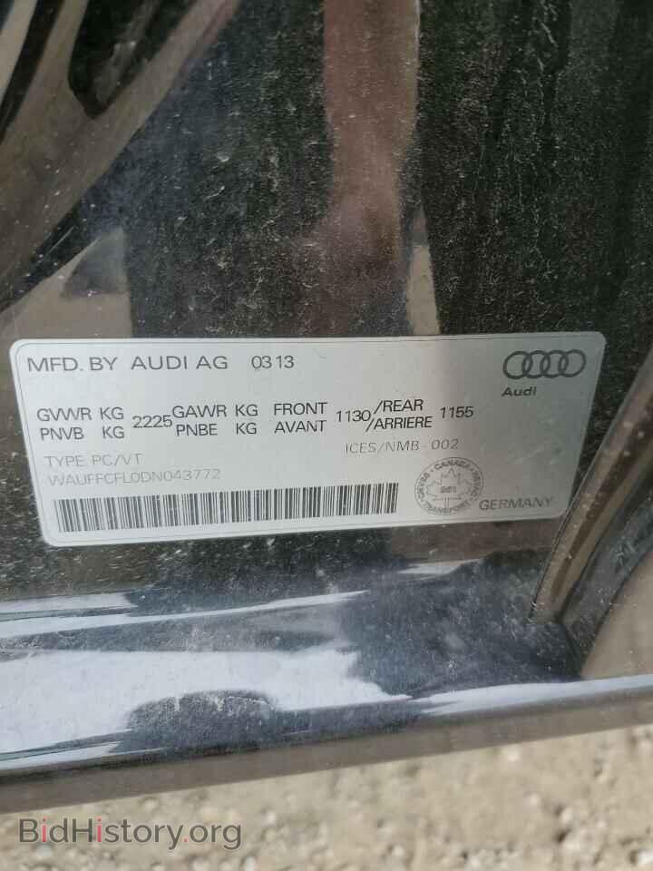 2013 AUDI A4 - VIN: WAUFFCFL0DN043772 - Фото 12