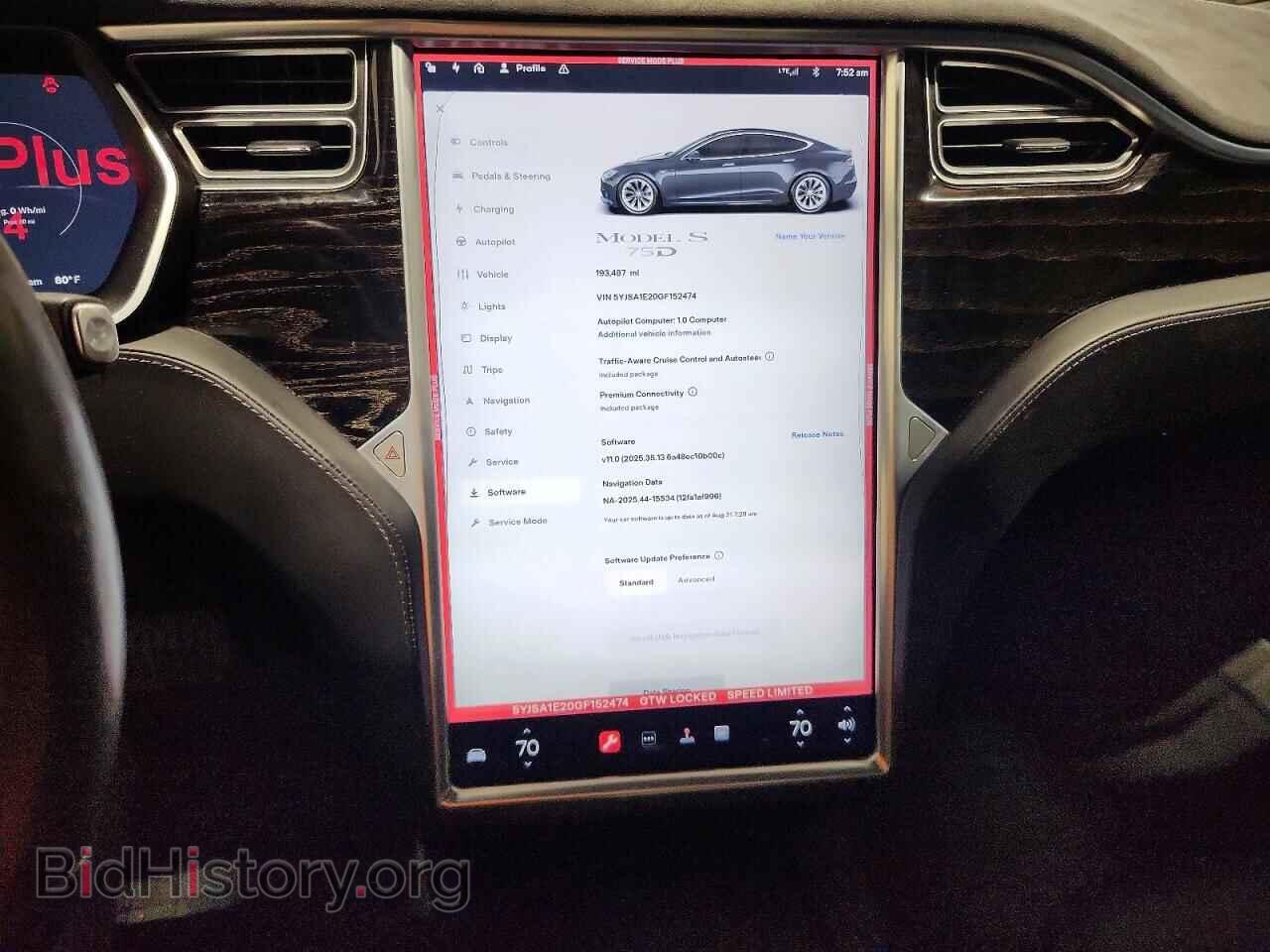 2016 TESLA MODEL S - VIN: 5YJSA1E20GF152474 - Photo 9