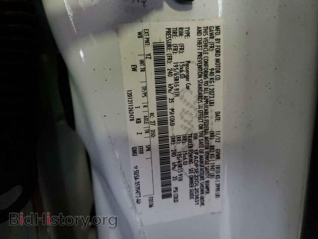 2013 FORD FOCUS - VIN: 1FADP3E23DL203631 - Фото 10