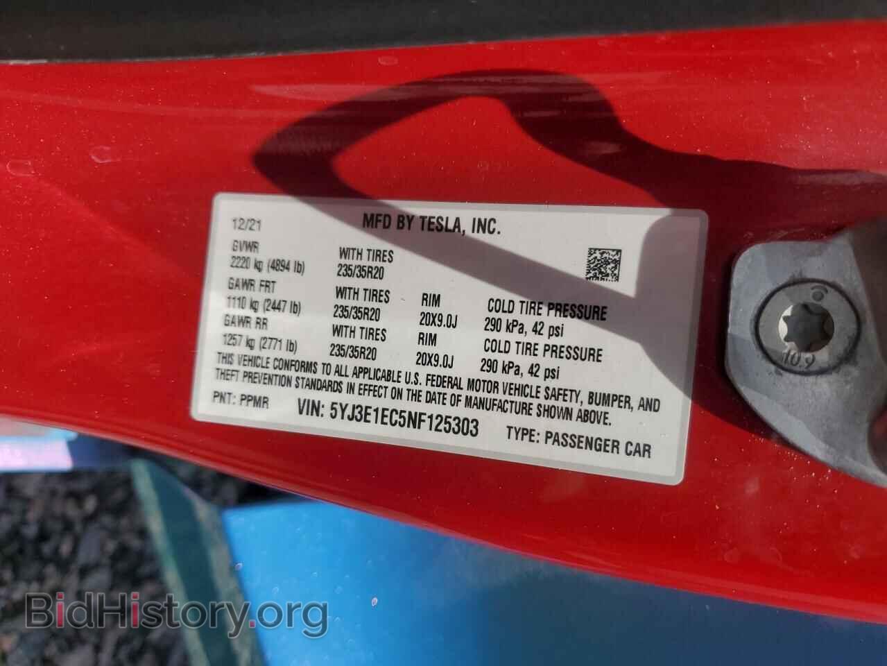 2022 TESLA MODEL 3 - VIN: 5YJ3E1EC5NF125303 - Photo 14
