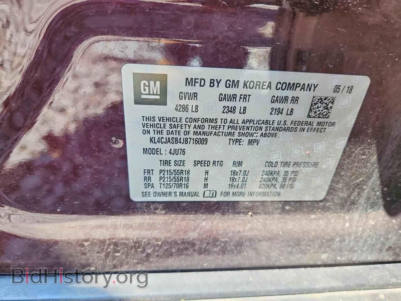 2018 BUICK ENCORE - VIN: KL4CJASB4JB716009 - Photo 13