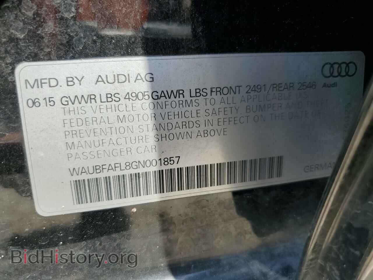 2016 AUDI A4 - VIN: WAUBFAFL8GN001857 - Фото 12