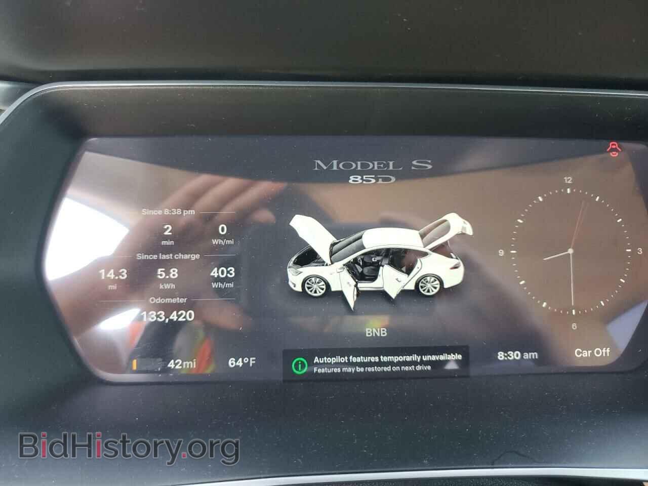 2015 TESLA MODEL S - VIN: 5YJSA1H2XFFP75644 - Фото 9