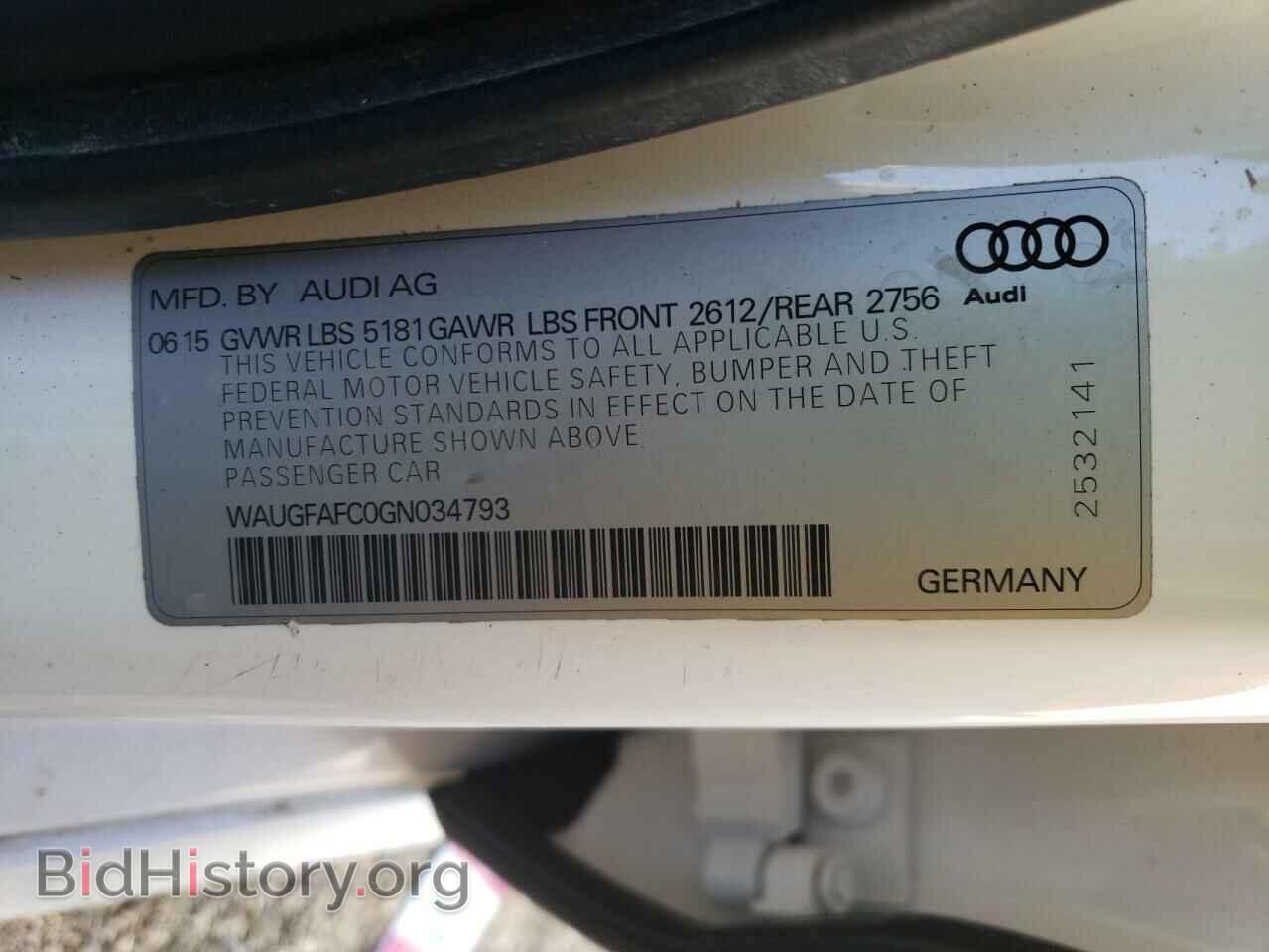2016 AUDI A6 - VIN: WAUGFAFC0GN034793 - Фото 10