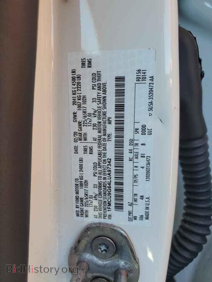 2020 FORD ESCAPE - VIN: 1FMCU9G64LUA97342 - Photo 14