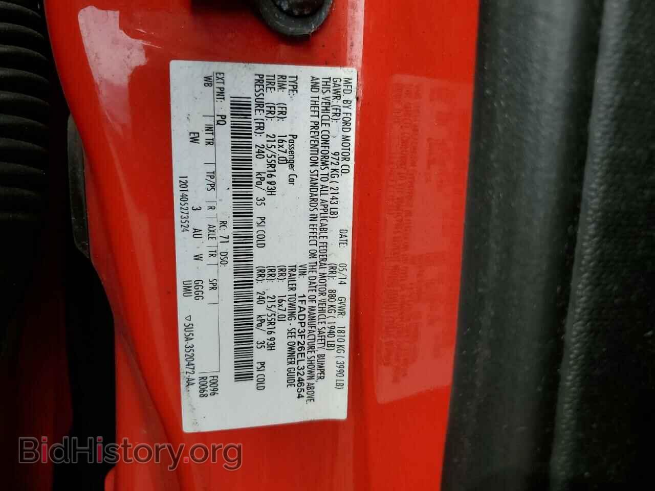 2014 FORD FOCUS - VIN: 1FADP3F26EL324654 - Фото 13