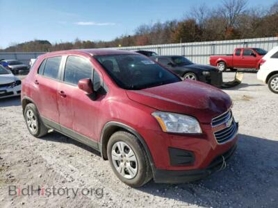 2015 Chevrolet TRAX Trax LS, red — VIN KL7CJKSB4FB196197, Copart