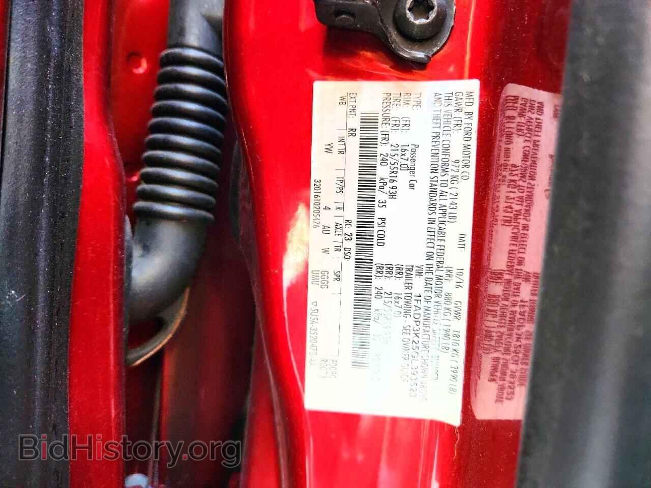 2016 Ford FOCUS (VIN 1FADP3K25GL393523) — photo 12 of 12