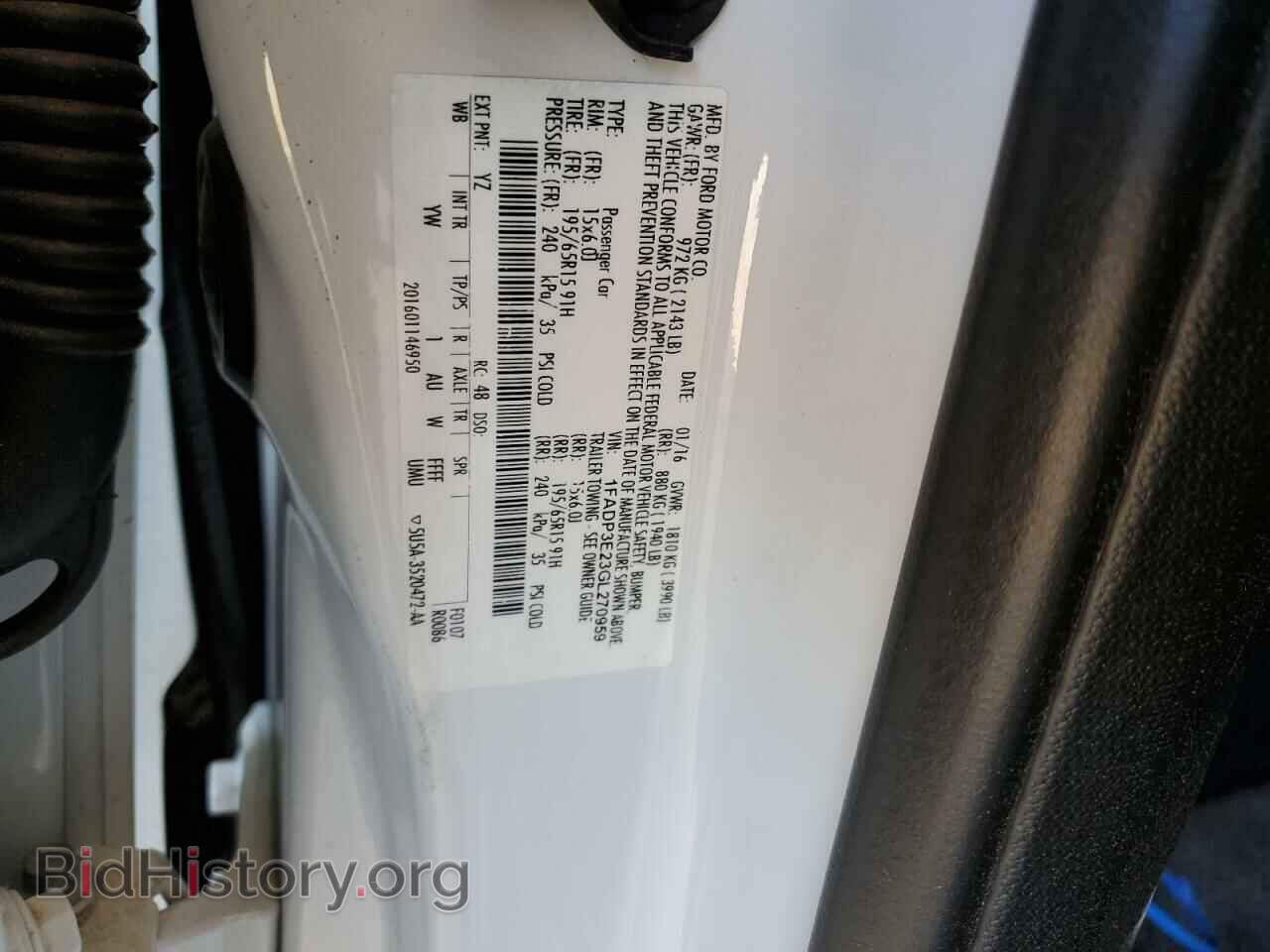 2016 FORD FOCUS - VIN: 1FADP3E23GL270959 - Фото 13