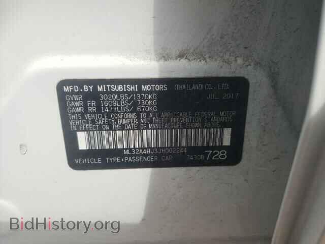 2018 MITSUBISHI MIRAGE - VIN: ML32A4HJ3JH002244 - Фото 10