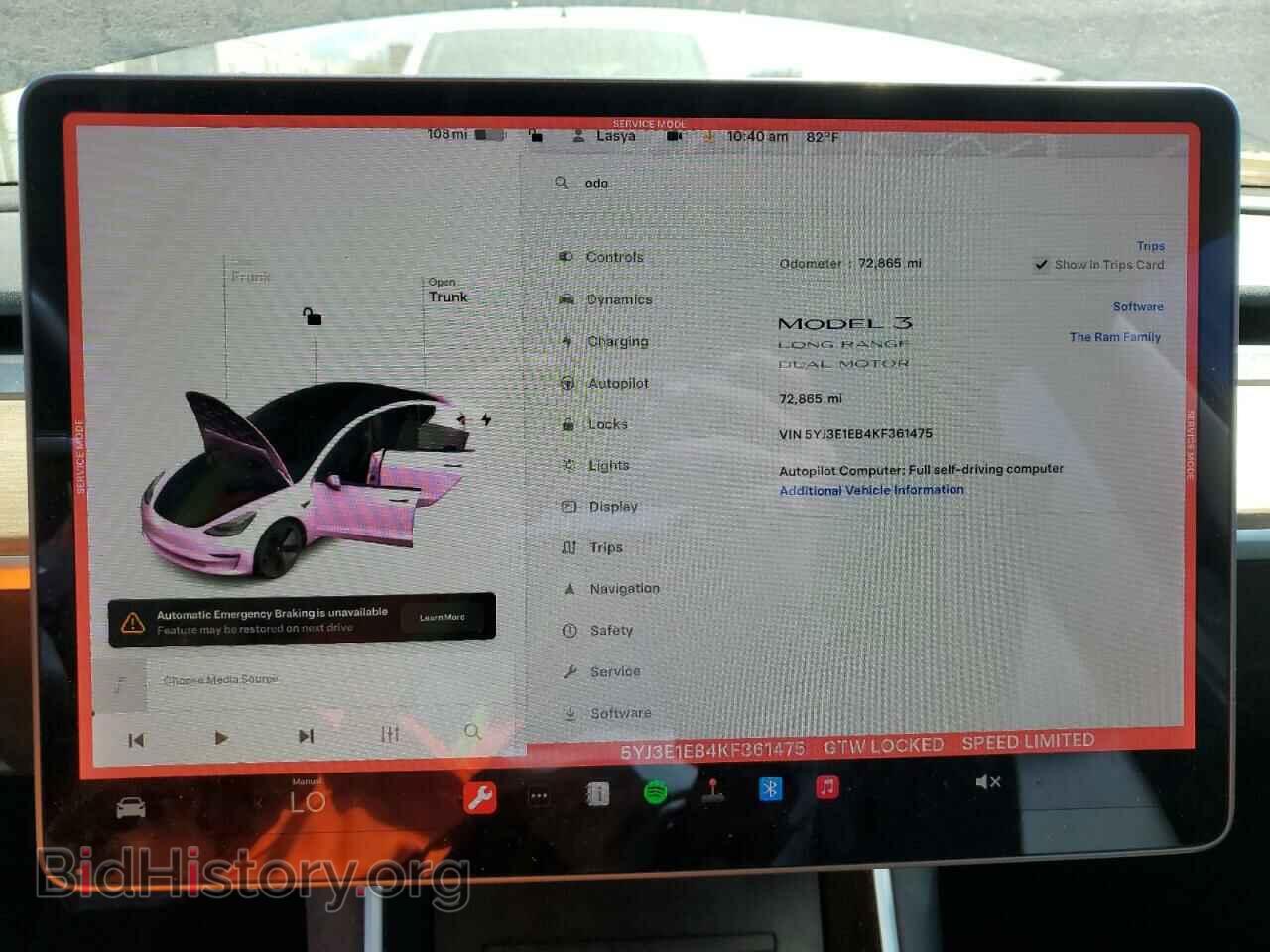 2019 TESLA MODEL 3 - VIN: 5YJ3E1EB4KF361475 - Фото 9