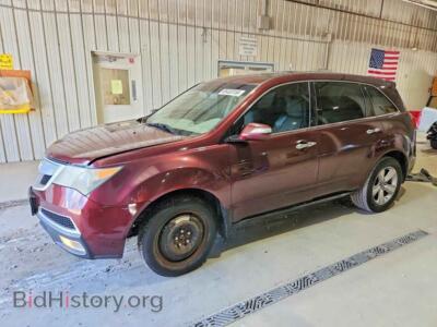 2010 Acura MDX, темно-бордовый — VIN 2HNYD2H26AH524754, Copart