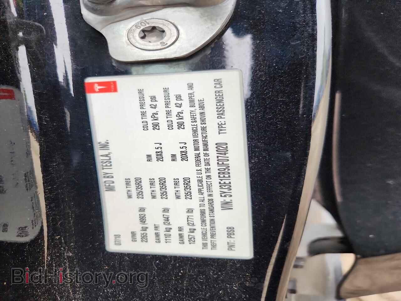 2018 TESLA MODEL 3 - VIN: 5YJ3E1EB9JF074020 - Photo 12
