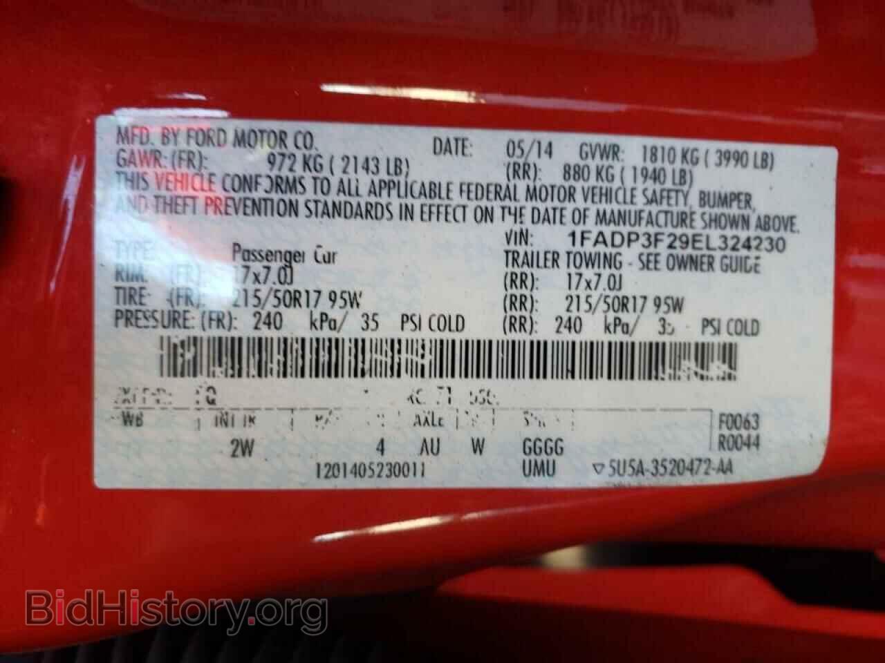 2014 FORD FOCUS - VIN: 1FADP3F29EL324230 - Фото 10