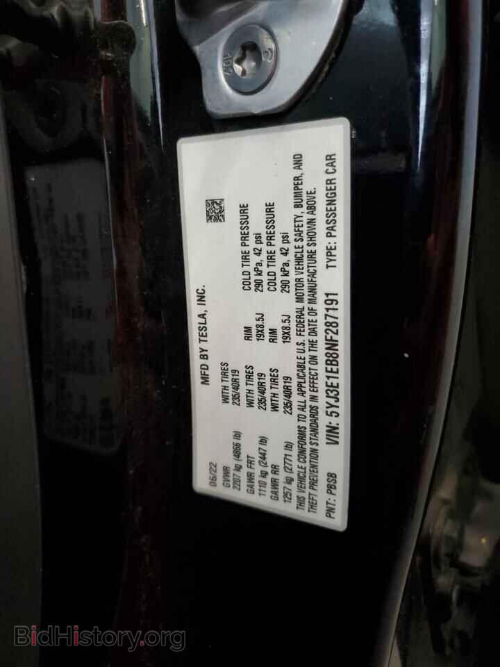 2022 TESLA MODEL 3 - VIN: 5YJ3E1EB8NF287191 - Photo 12