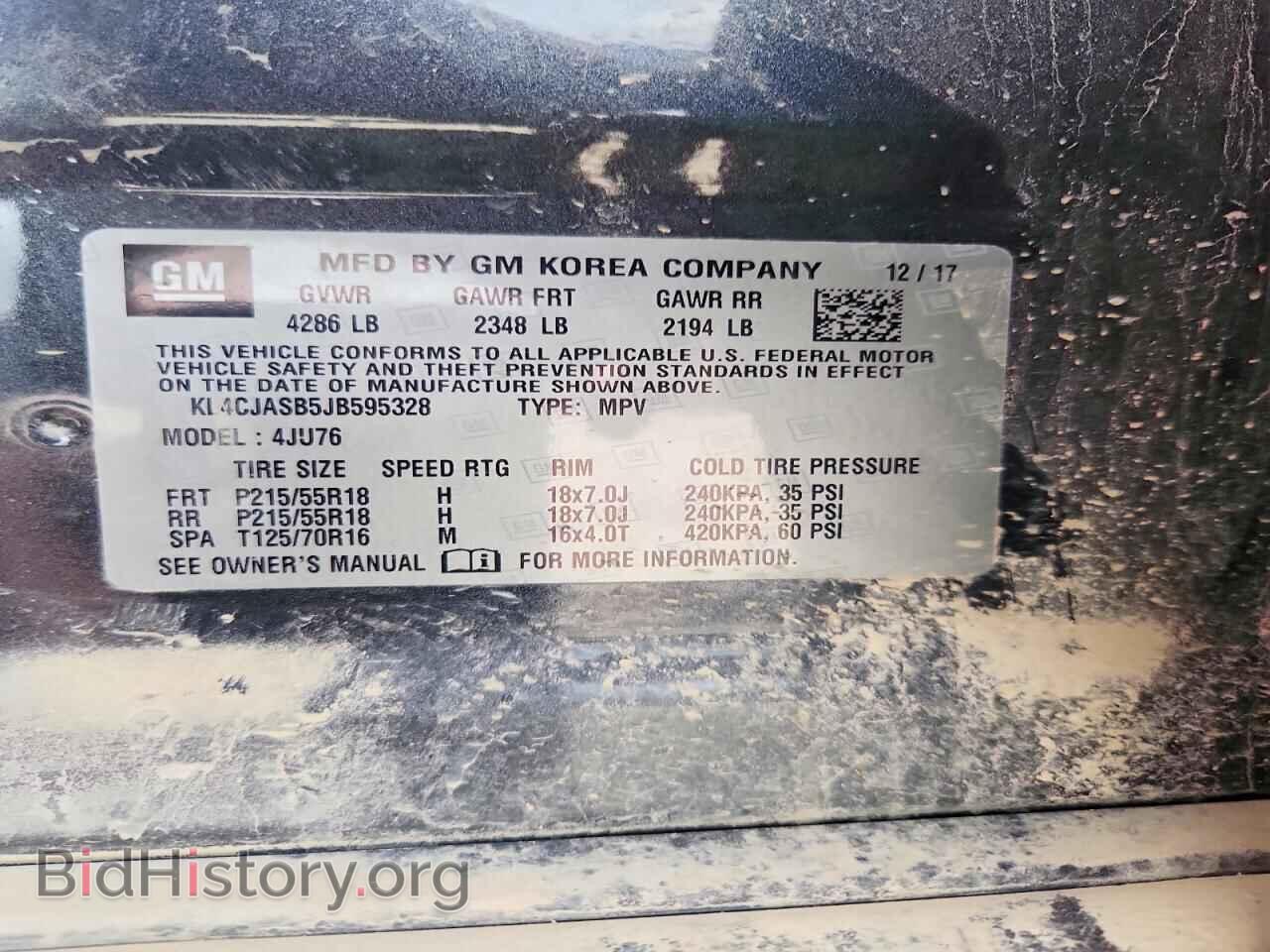2018 BUICK ENCORE - VIN: KL4CJASB5JB595328 - Photo 13