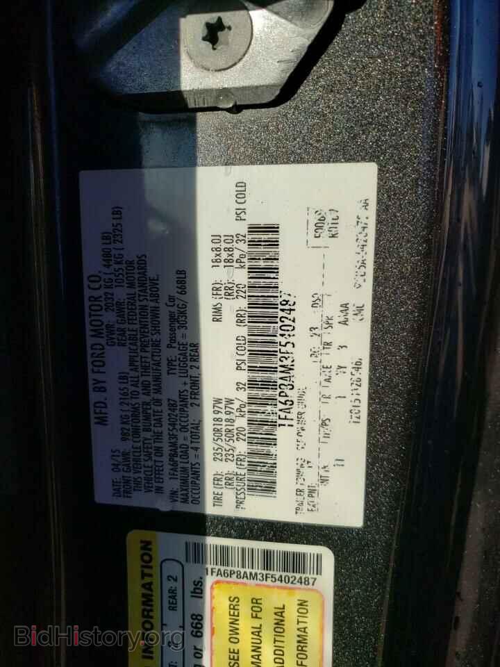 2015 FORD ALL Models - VIN: 1FA6P8AM3F5402487 - Photo 12