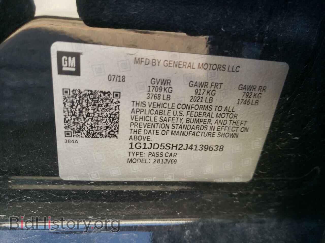 2018 CHEVROLET SONIC - VIN: 1G1JD5SH2J4139638 - Фото 10