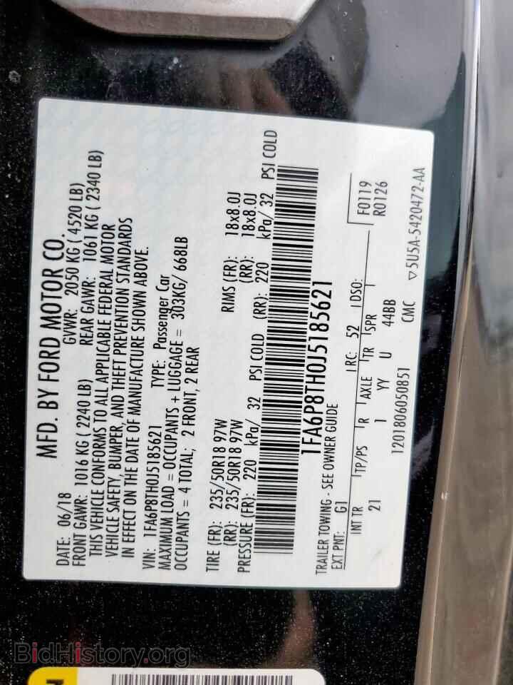 2018 FORD ALL Models - VIN: 1FA6P8TH0J5185621 - Фото 12