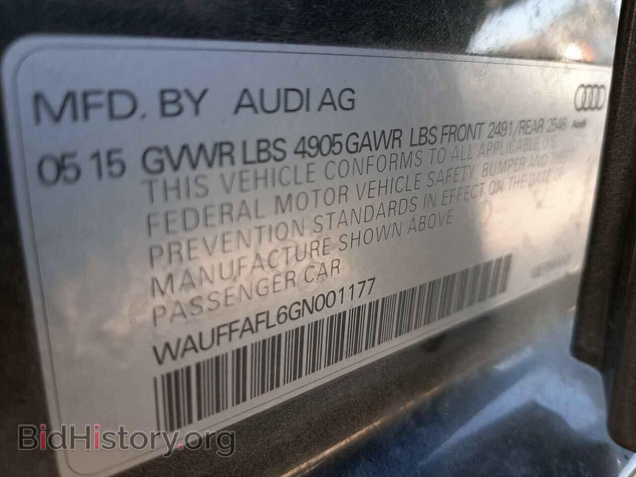 2016 AUDI A4 - VIN: WAUFFAFL6GN001177 - Фото 10