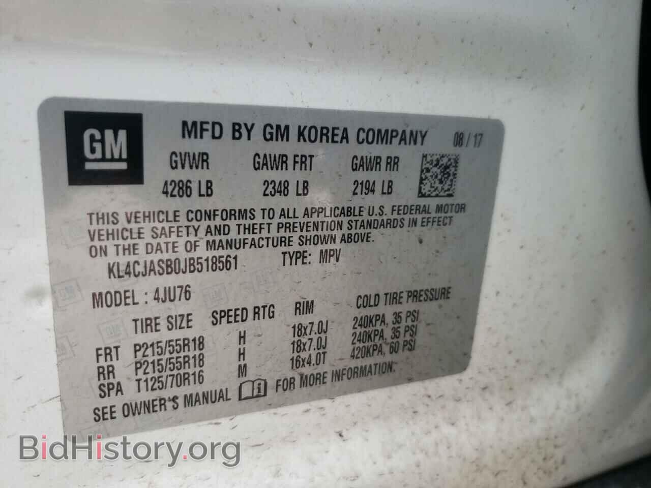 2018 BUICK ENCORE - VIN: KL4CJASB0JB518561 - Photo 10