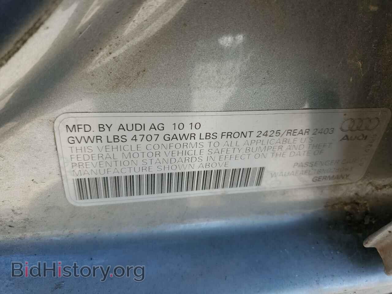2011 AUDI A4 - VIN: WAUAFAFL1BN028063 - Фото 13