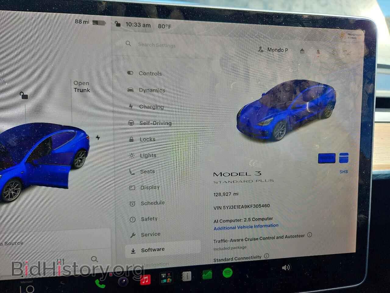2019 TESLA MODEL 3 - VIN: 5YJ3E1EA9KF305460 - Photo 9