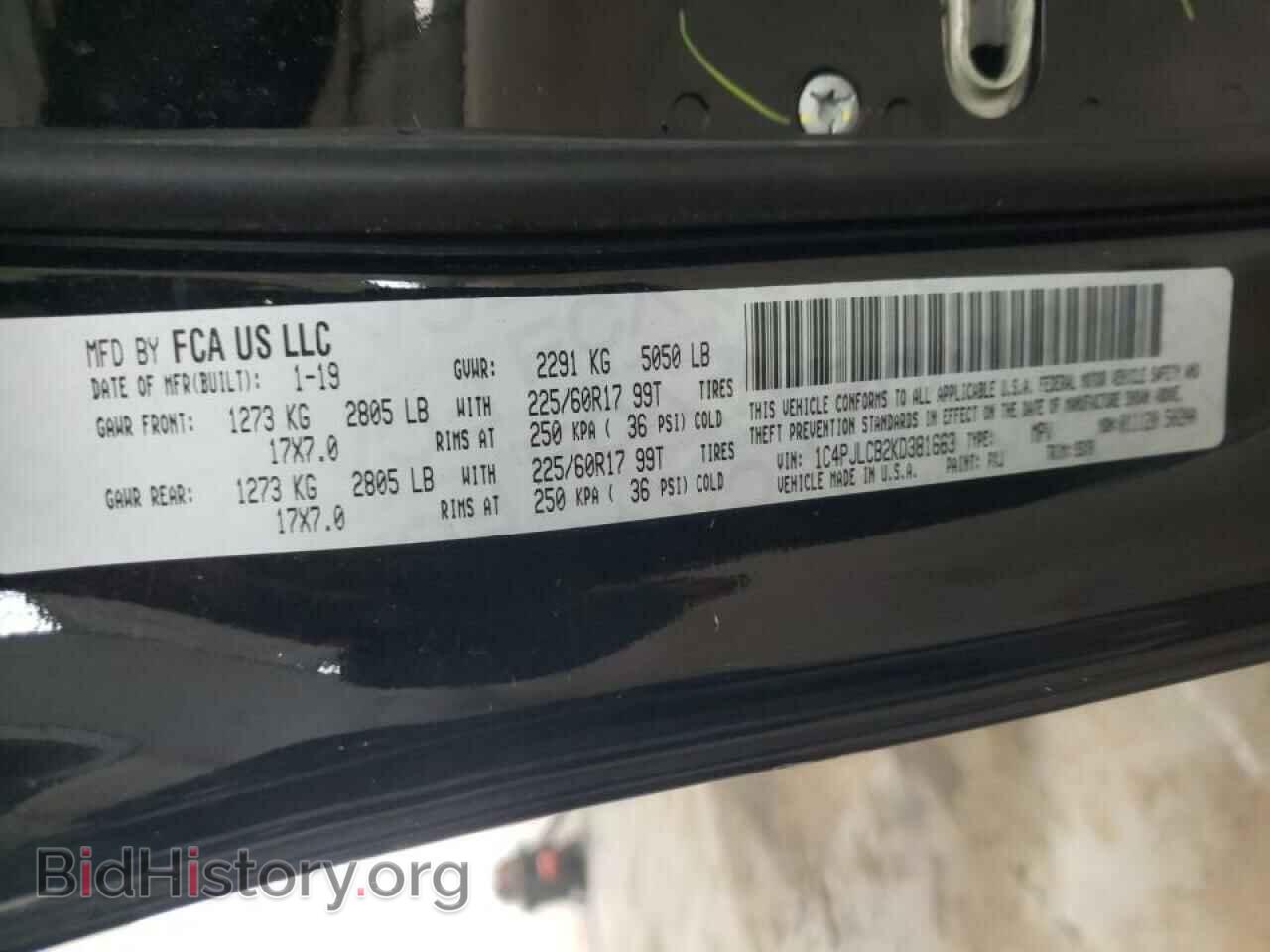 2019 JEEP CHEROKEE - VIN: 1C4PJLCB2KD381663 - Photo 10
