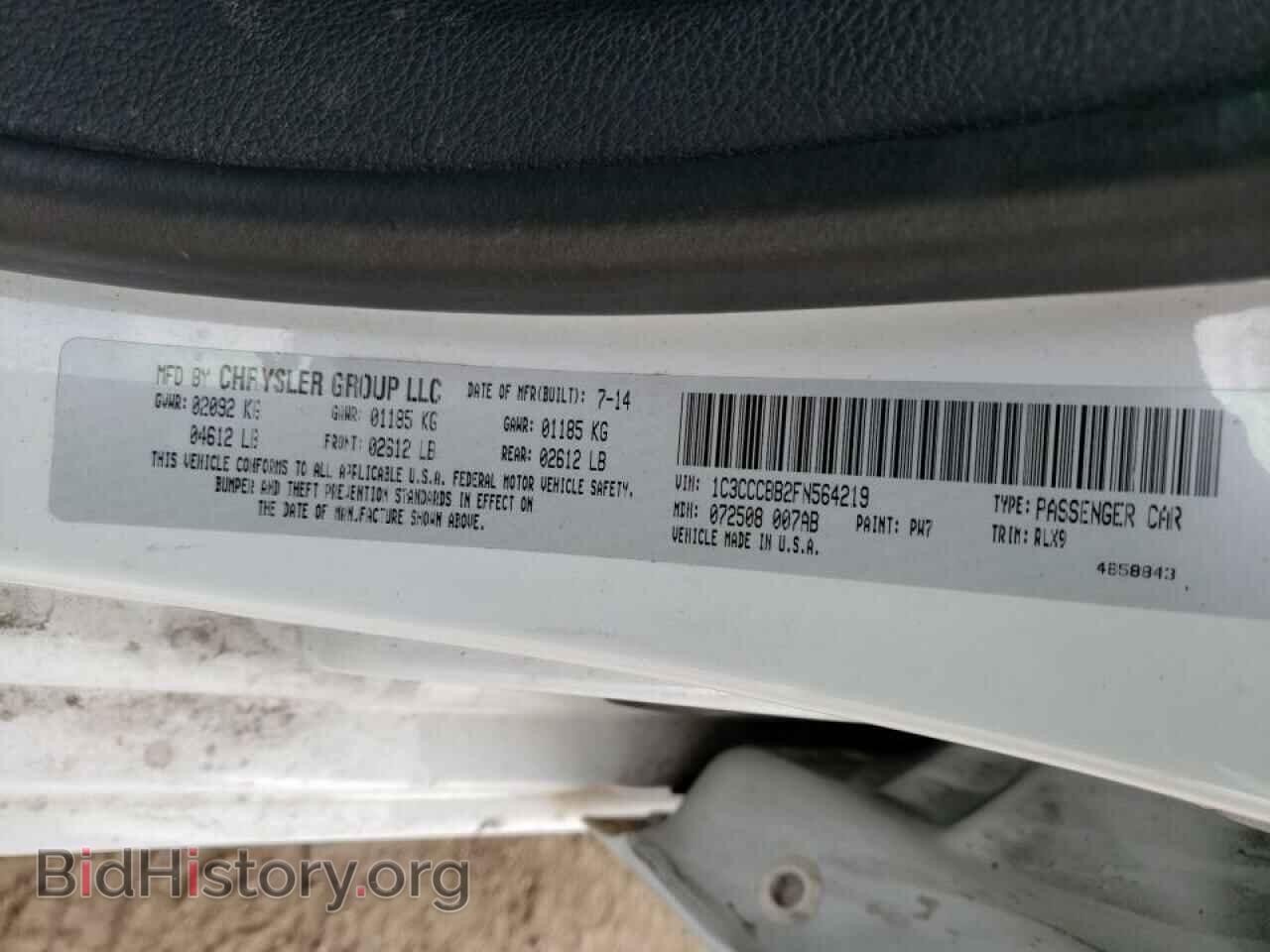 2015 CHRYSLER 200 - VIN: 1C3CCCBB2FN564219 - Photo 10