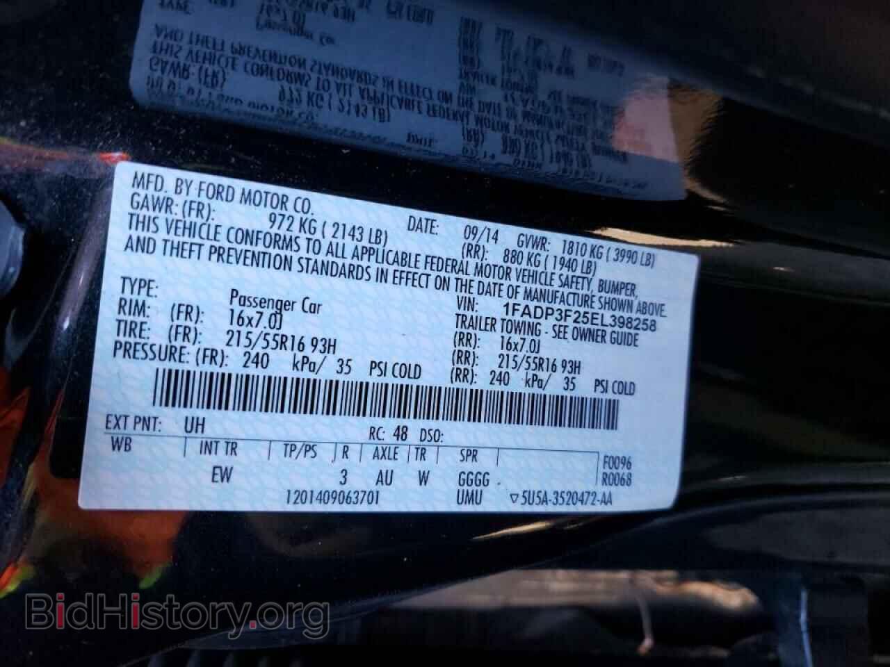 2014 FORD FOCUS - VIN: 1FADP3F25EL398258 - Photo 10