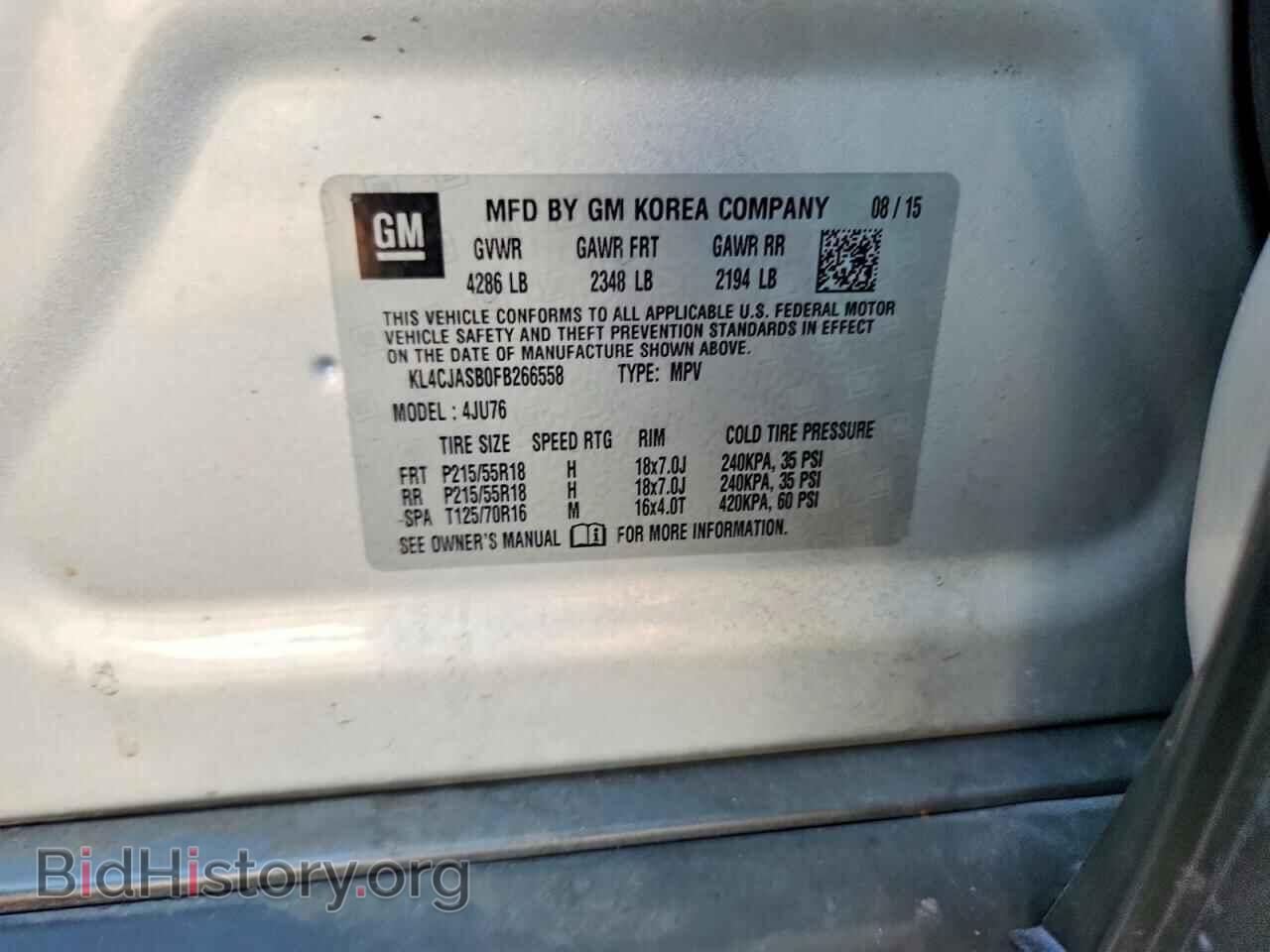 2015 BUICK ENCORE - VIN: KL4CJASB0FB266558 - Photo 12