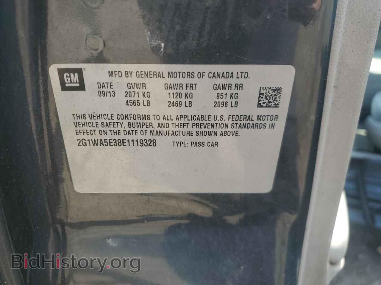 2014 CHEVROLET IMPALA - VIN: 2G1WA5E38E1119328 - Фото 12