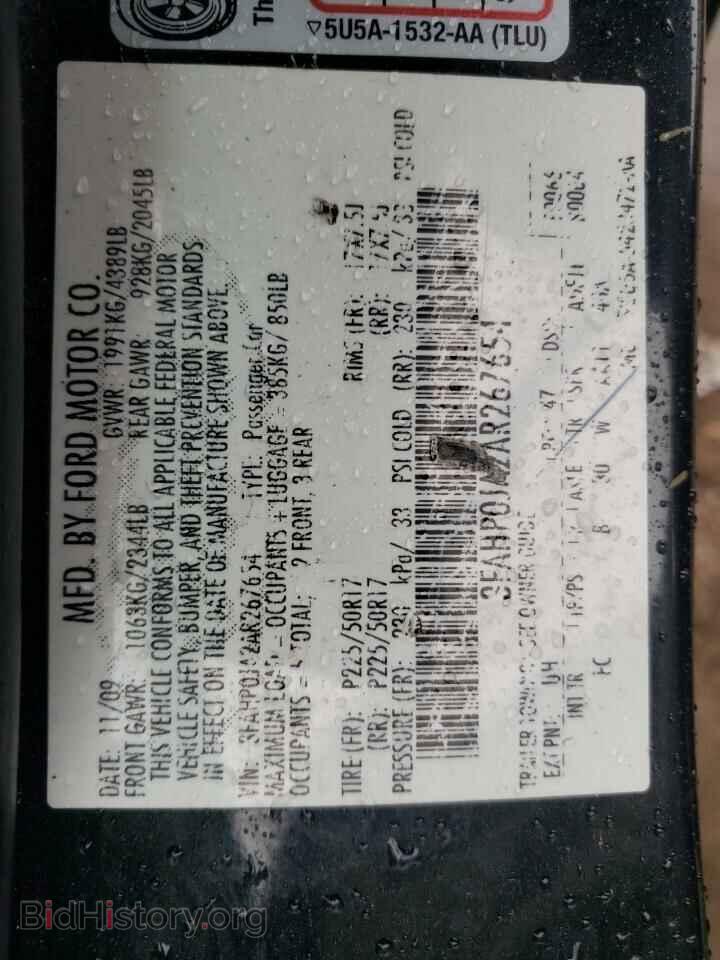 2010 FORD FUSION - VIN: 3FAHP0JA2AR267654 - Фото 12