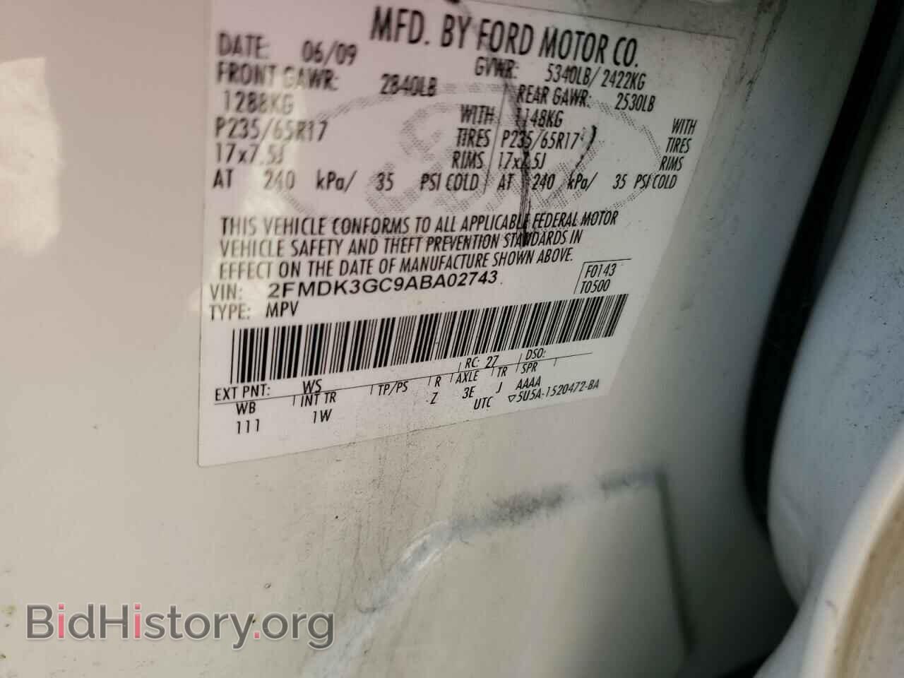 2010 FORD EDGE - VIN: 2FMDK3GC9ABA02743 - Фото 13