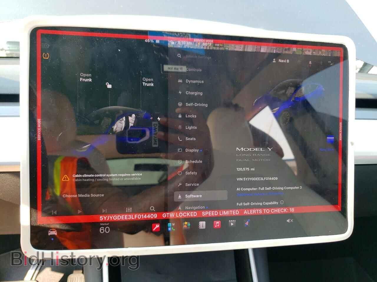 2020 TESLA MODEL Y - VIN: 5YJYGDEE3LF014409 - Фото 9