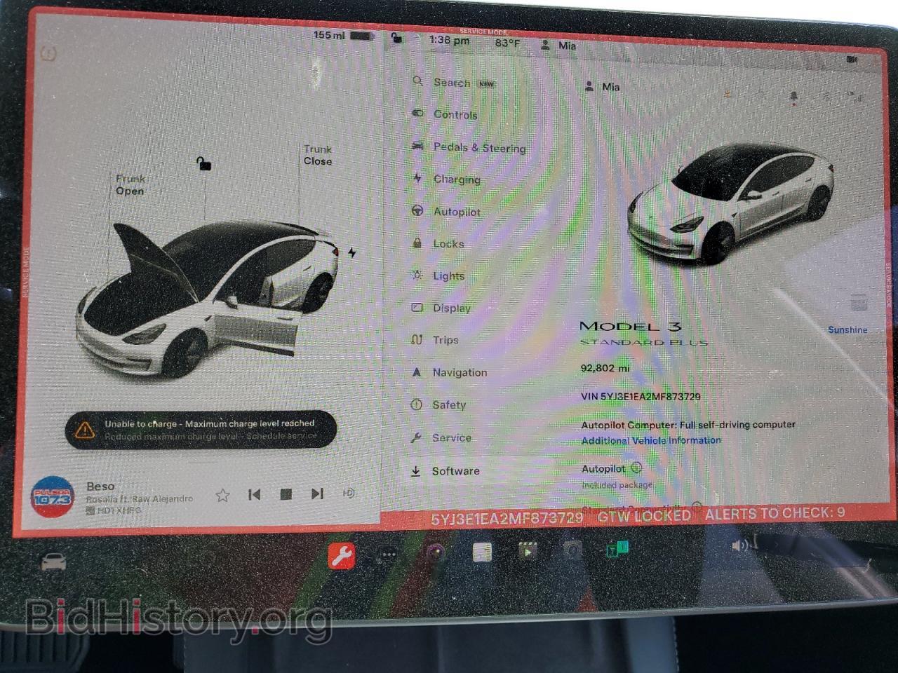 2021 TESLA MODEL 3 - VIN: 5YJ3E1EA2MF873729 - Фото 9