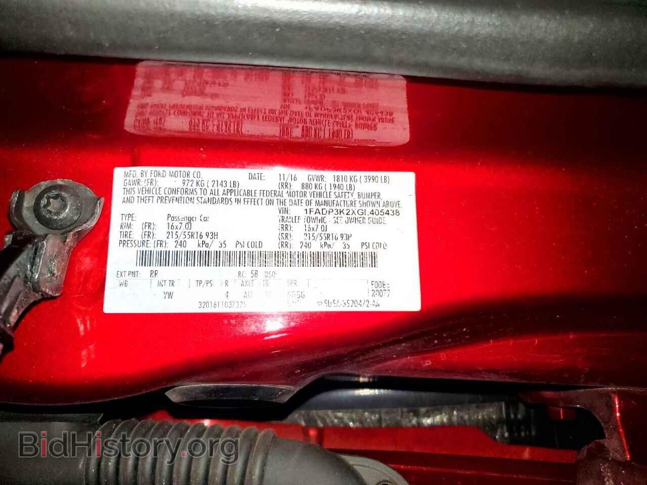 2016 FORD FOCUS - VIN: 1FADP3K2XGL405438 - Фото 13