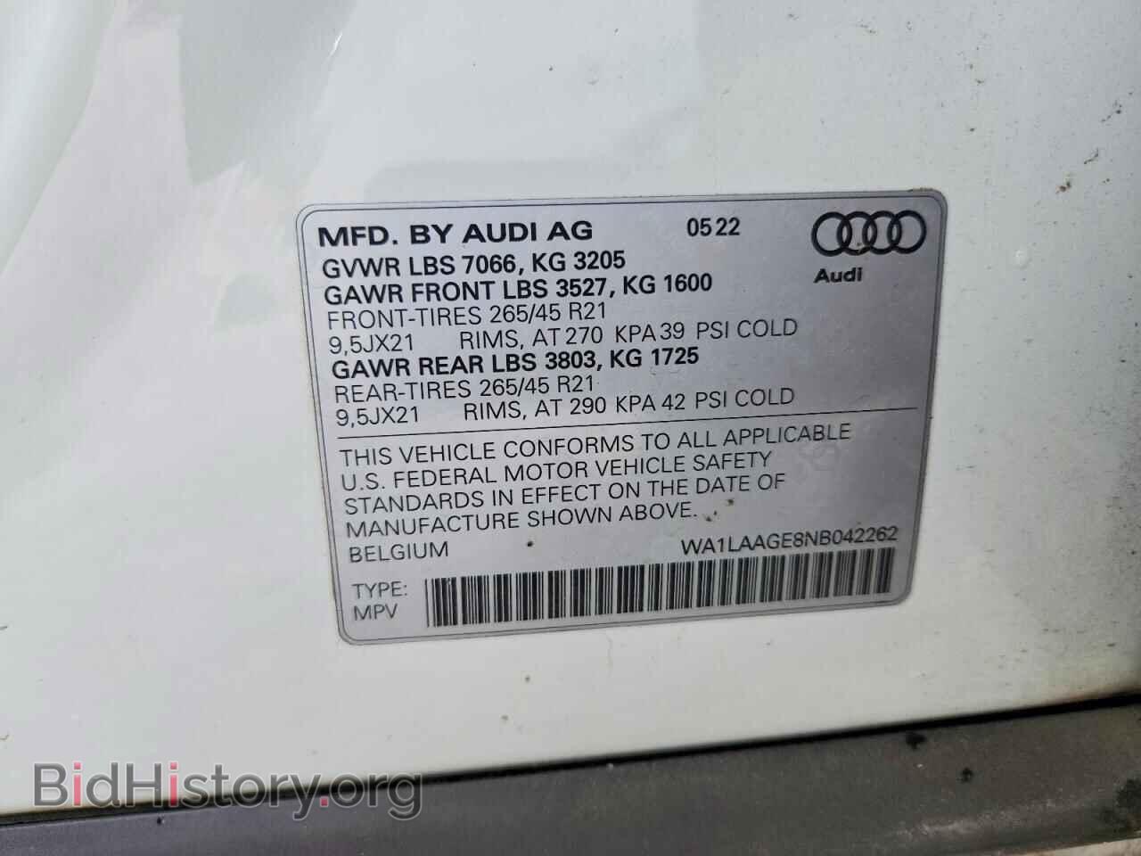 2022 AUDI E-TRON - VIN: WA1LAAGE8NB042262 - Photo 13