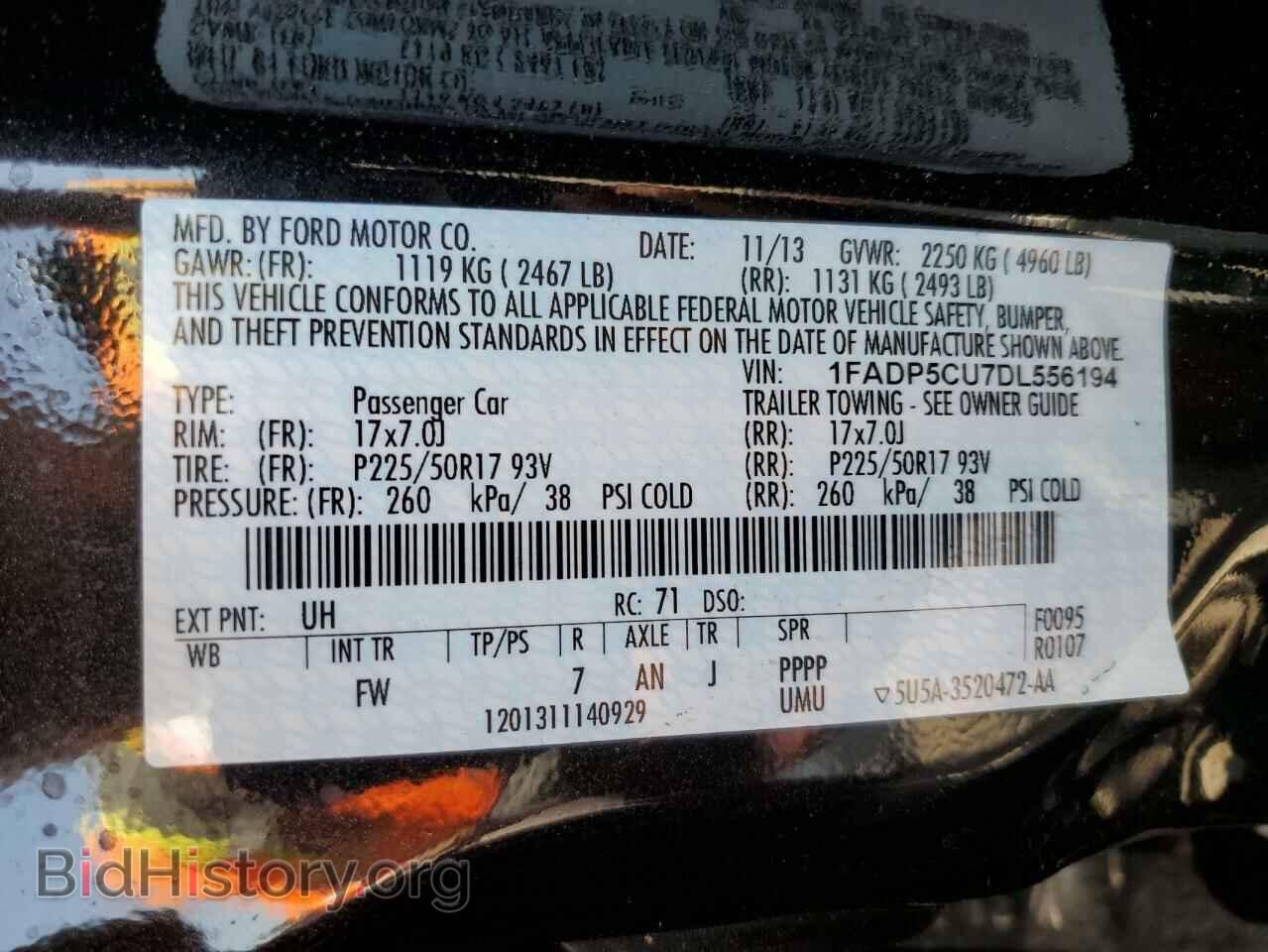 2013 FORD CMAX - VIN: 1FADP5CU7DL556194 - Фото 12