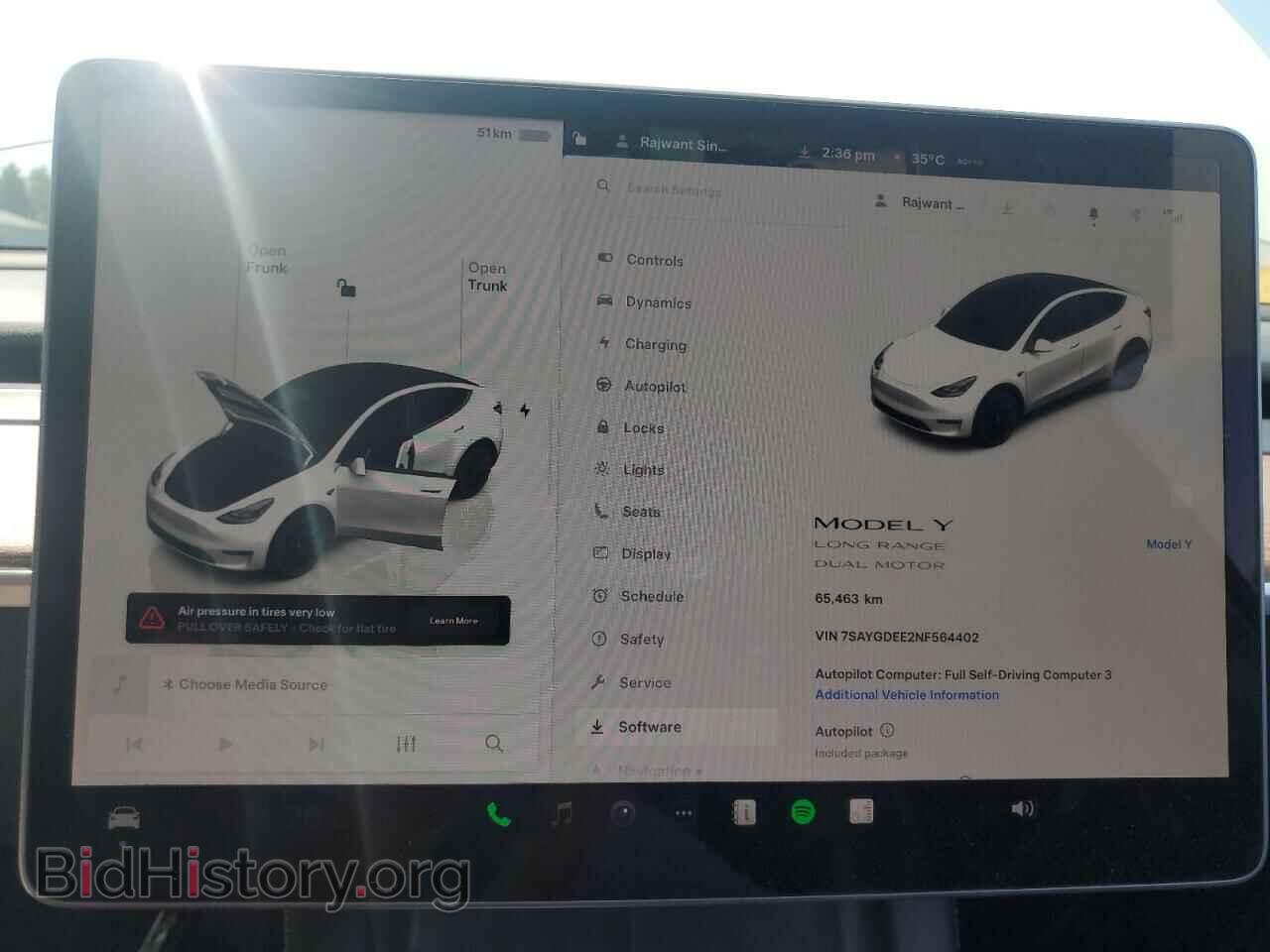 2022 TESLA MODEL Y - VIN: 7SAYGDEE2NF564402 - Фото 9