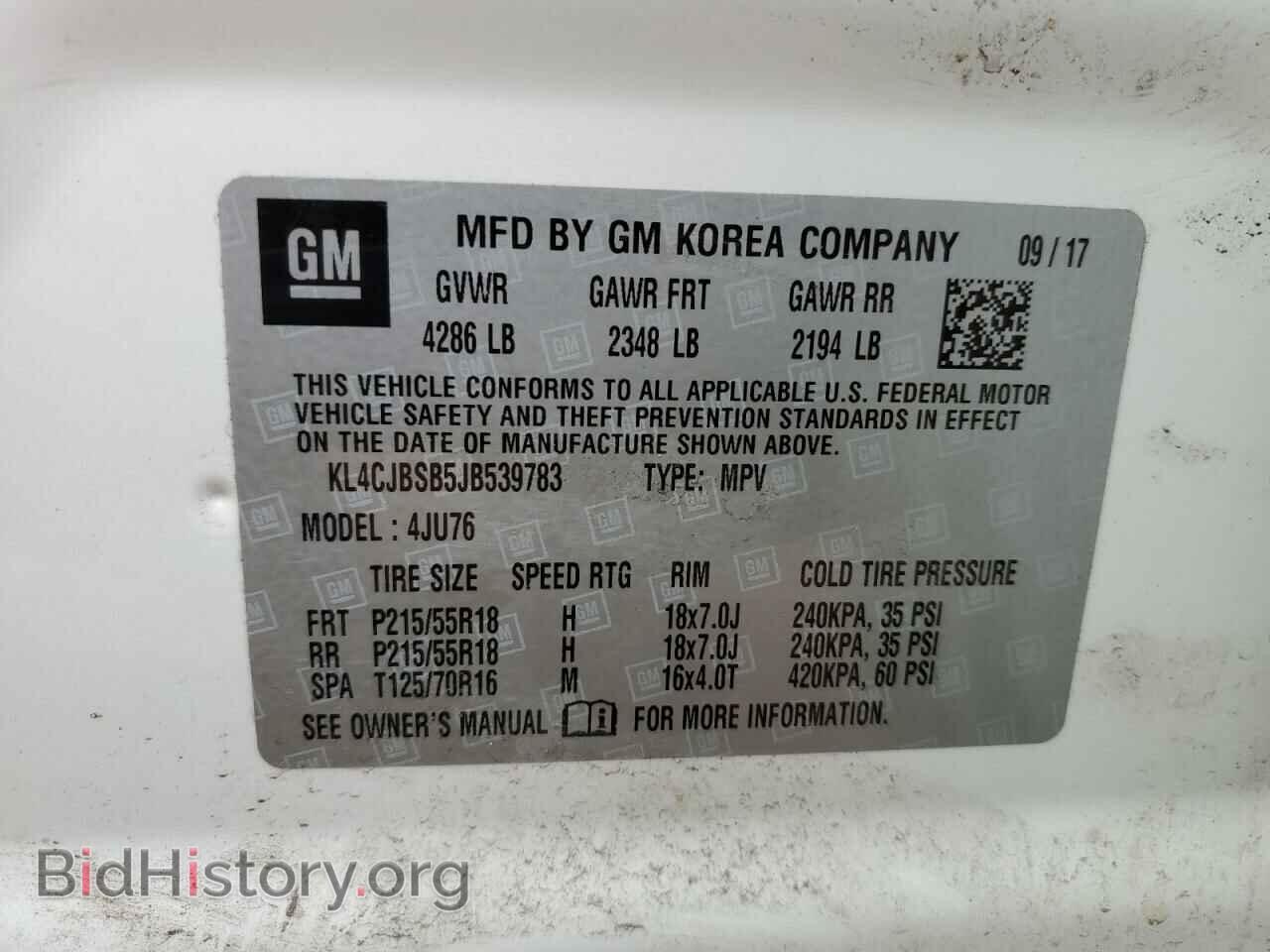 2018 BUICK ENCORE - VIN: KL4CJBSB5JB539783 - Photo 10