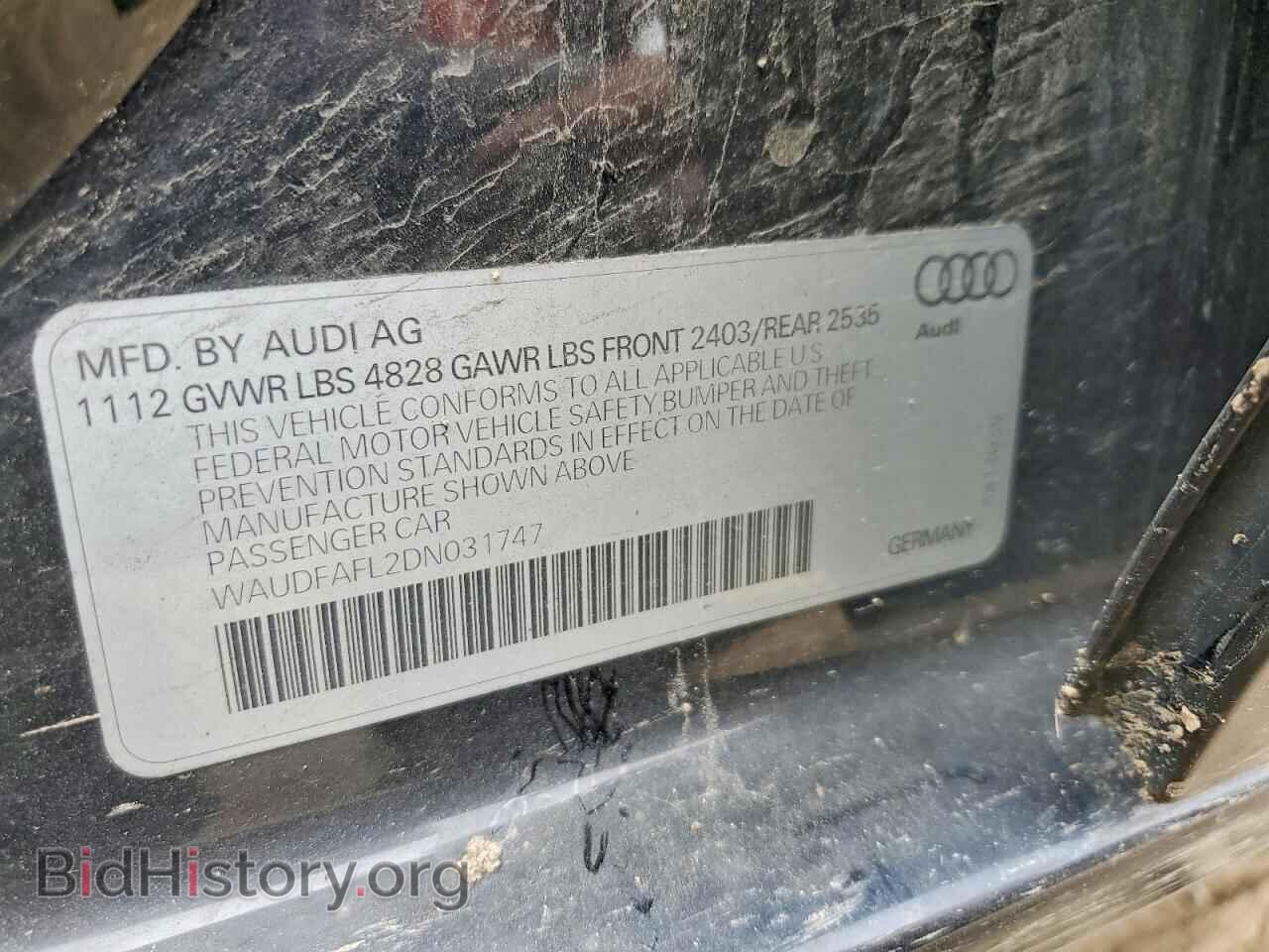 2013 AUDI A4 - VIN: WAUDFAFL2DN031747 - Photo 12