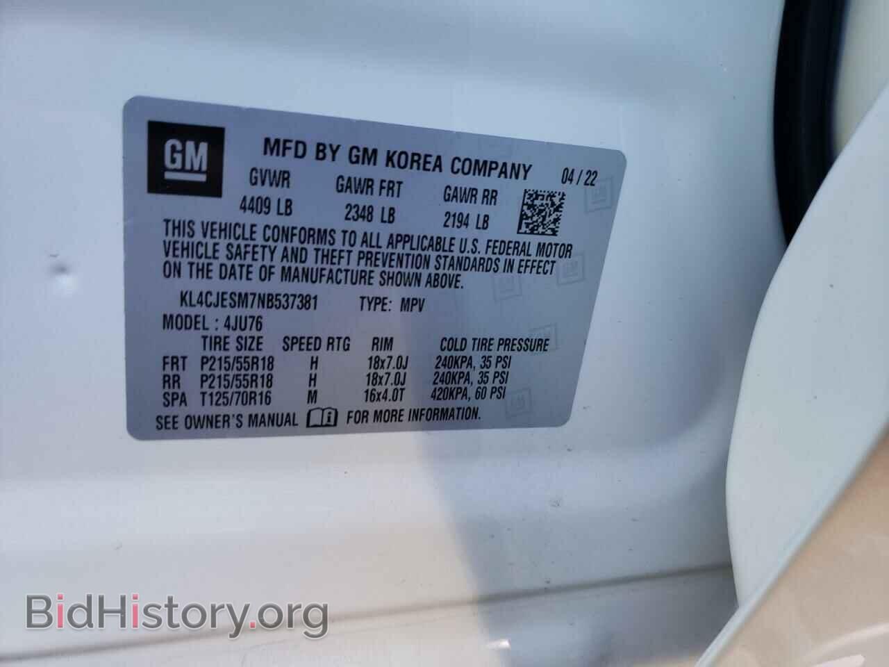2022 BUICK ENCORE - VIN: KL4CJESM7NB537381 - Photo 10