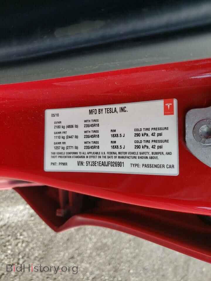 2018 TESLA MODEL 3 - VIN: 5YJ3E1EA0JF026901 - Фото 10