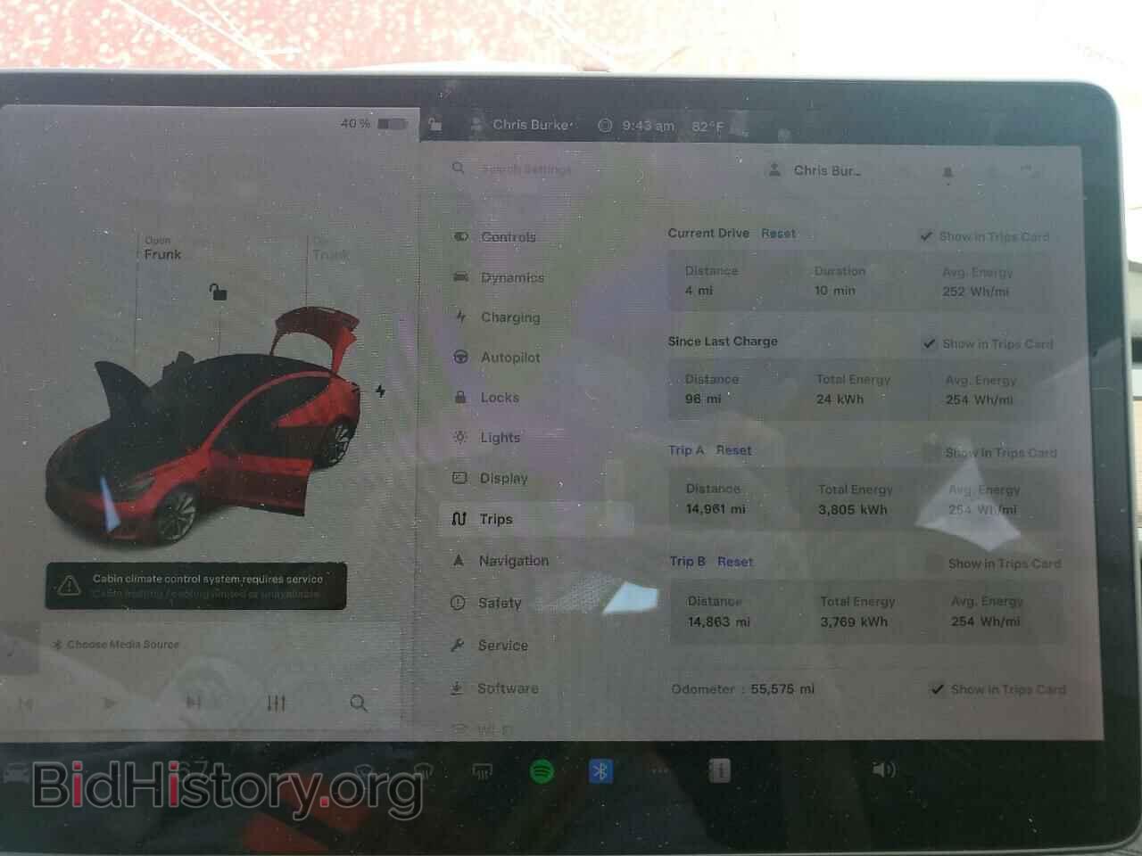 2019 TESLA MODEL 3 - VIN: 5YJ3E1EB4KF453833 - Фото 9