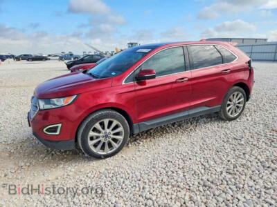 2017 Ford EDGE Titanium, красный — VIN 2FMPK3K93HBC63093, Copart